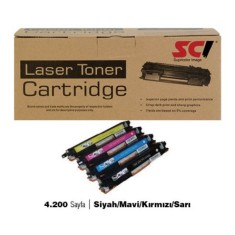 SCI HP CE310A/126A SET MUADİL TONER  4.200 SAYFA  SİYAH/MAVİ/KIRMIZI/SARI