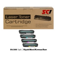 SCI HP CF320A/652A SET MUADİL TONER 59.500 SAYFA SİYAH/MAVİ/KIRMIZI/SARI
